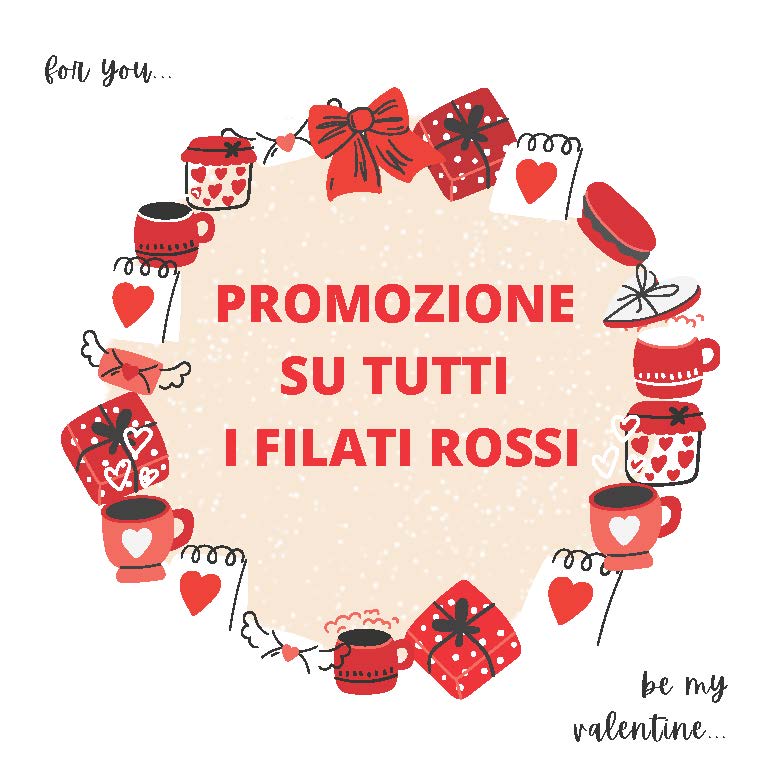 PROMOZIONE SU TUTTI I FILATI ROSSI VIACALIMALA SHOP